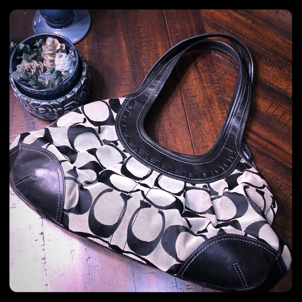 Coach black signature bag